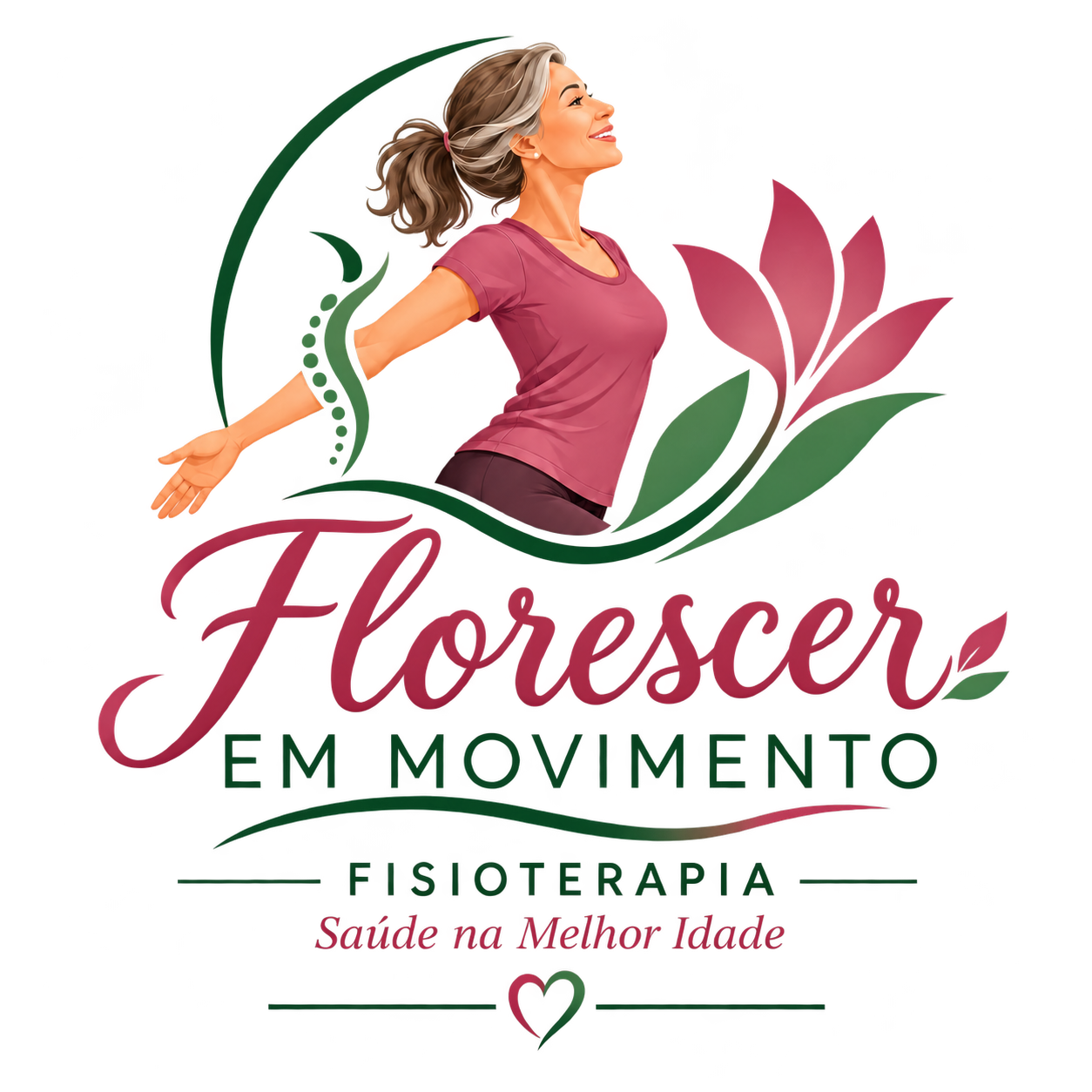 Logo Florescer em Movimento — Fisioterapia, Saúde na Melhor Idade